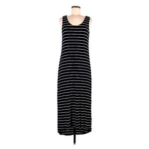 C&C‎ California Maxi Dress Womens M Black White Nautical Striped Beach Coastal